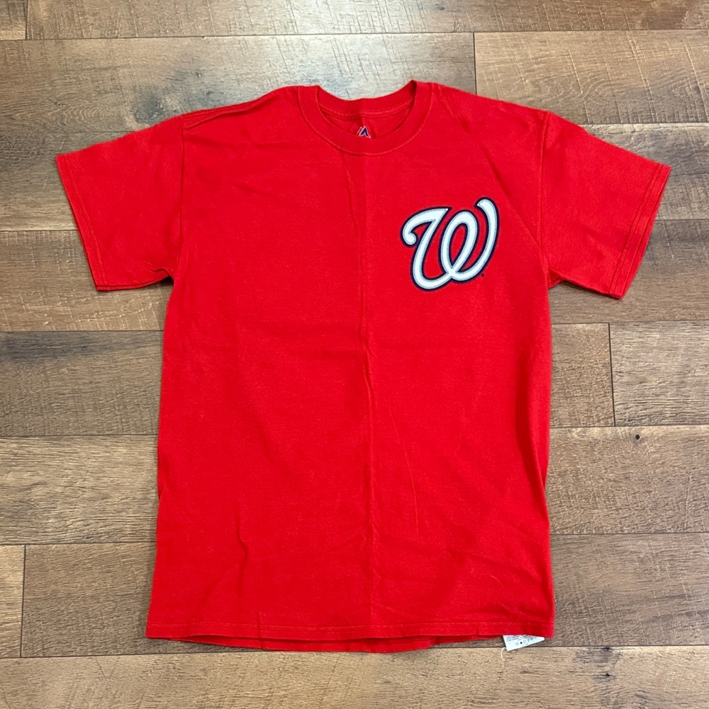 Washington Nationals Majestic Red Short-Sleeve Tee